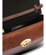 FURLA SFERA Sac en cuir avec rabat épaule chocolat - Sacs pour Femme - 5