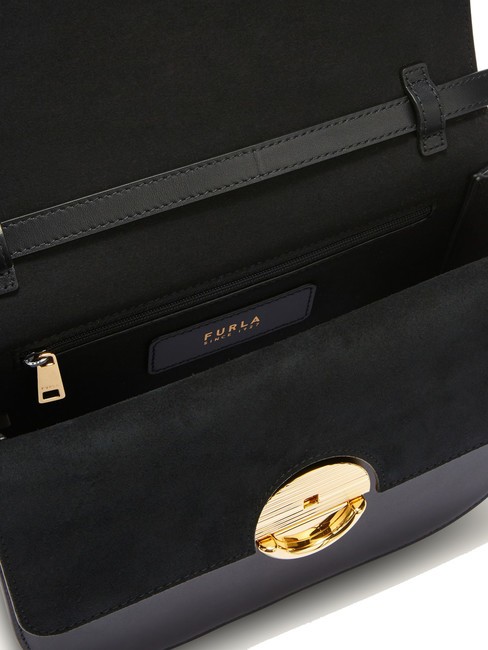 SFERA Sac en cuir avec rabat épaule Noir - Sacs pour Femme