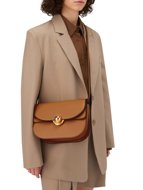 SFERA Sac en cuir avec rabat épaule Brandy - Sacs pour Femme