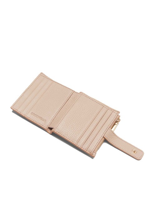 METALLIC SOFT Mini portefeuille en cuir rosaces - Portefeuilles Femme