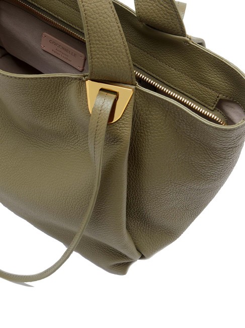 OLIVER Sac en cuir &agrave; double poign&eacute;e vert laurier - Sacs pour Femme