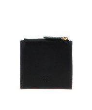 PINKO MULTI PURPOSE Portefeuille compact en cuir noir-or antique - Portefeuilles Femme - 3