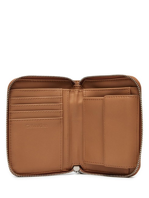 EMBOSSED CALVIN  Portefeuille zippé lion - Portefeuilles Femme