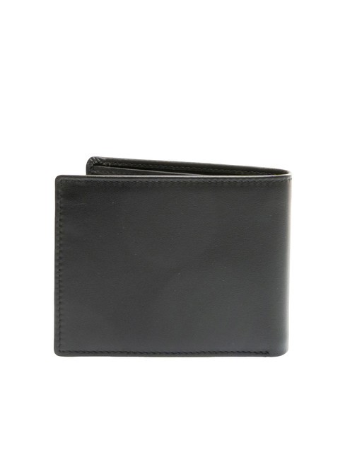EMBOSSED LOGO Portefeuille en cuir avec porte-monnaie noir - Portefeuilles Homme