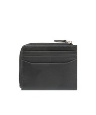 JOHN RICHMOND EMBOSSED LOGO Portefeuille plat en cuir avec zip - Portefeuilles Homme