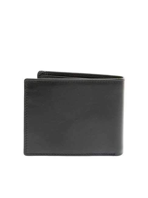 EMBOSSED LOGO Portefeuille en cuir avec porte-monnaie noir - Portefeuilles Homme
