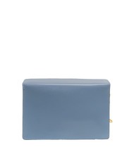 GIANNI CHIARINI LOGO PRINT Sac bandoulière en cuir brossé ming bleu - Sacs pour Femme - 4