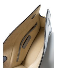 GIANNI CHIARINI LOGO PRINT Sac bandoulière en cuir brossé ming bleu - Sacs pour Femme - 5