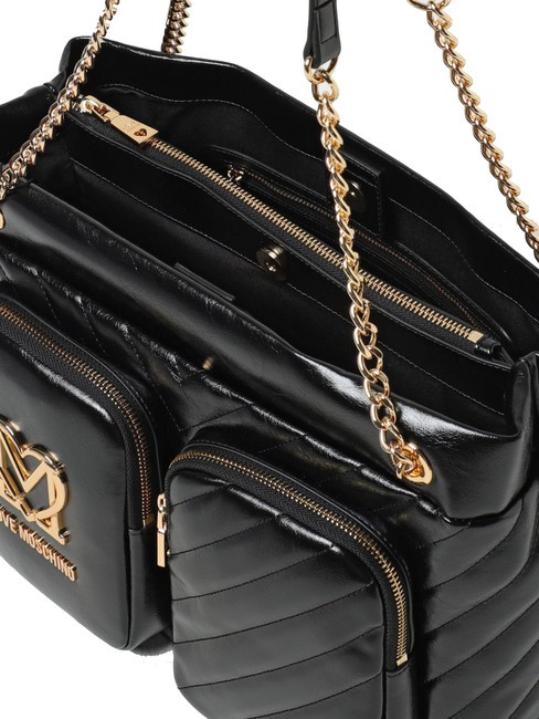 CITY POCKETS Sac shopping matelassé Noir - Sacs pour Femme