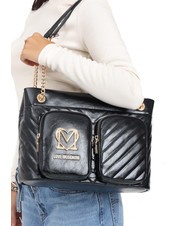 LOVE MOSCHINO CITY POCKETS Sac shopping matelassé Noir - Sacs pour Femme - 4