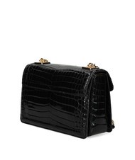 LOVE MOSCHINO CHAIN CROCO Sac bandoulière imprimé Noir - Sacs pour Femme - 2