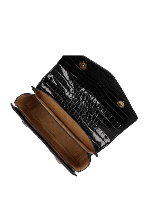 CHAIN CROCO Sac bandoulière imprimé Noir - Sacs pour Femme