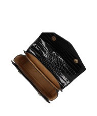 LOVE MOSCHINO CHAIN CROCO Sac bandoulière imprimé Noir - Sacs pour Femme - 6