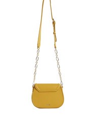 GAUD&Igrave; CLAUDIE Sac bandouli&egrave;re avec rabat jaune - Sacs pour Femme - 3