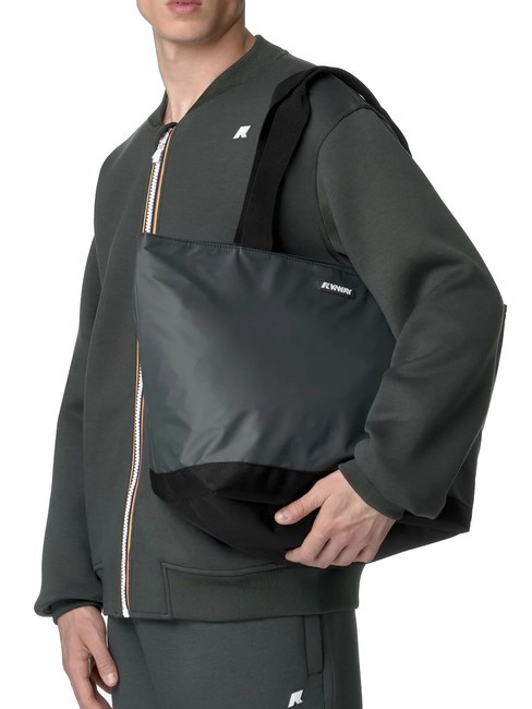 CLERE Sac fourre-tout &agrave; bandouli&egrave;re vert noir&acirc;tre - Sacs pour Femme