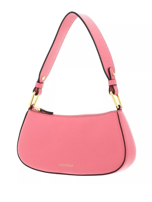 MERVEILLE Sac à bandoulière en cuir texturé hyper rose - Sacs pour Femme