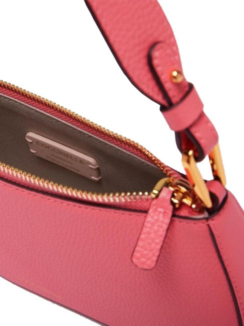 MERVEILLE Sac à bandoulière en cuir texturé hyper rose - Sacs pour Femme