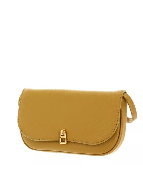MAGIE Petit sac en cuir textur&eacute; Citronnelle - Sacs pour Femme