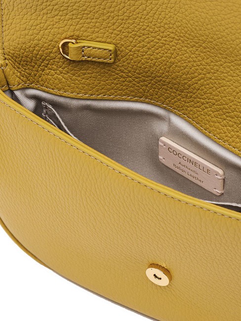MAGIE Petit sac en cuir textur&eacute; Citronnelle - Sacs pour Femme