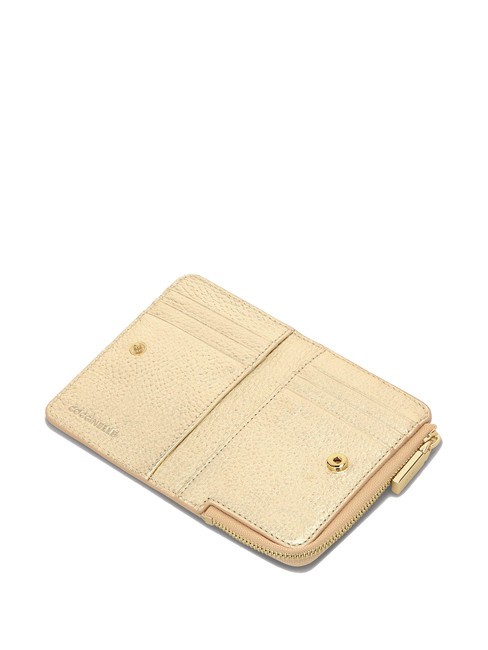 METALLIC SOFT Porte-cartes en cuir d'or - Portefeuilles Femme