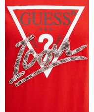 GUESS SS CN ICON  T-shirt en coton délicieux rouge - T-shirt - 4
