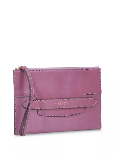 LUCREZIA Pochette en cuir mauve avec de l'or - Sacs pour Femme