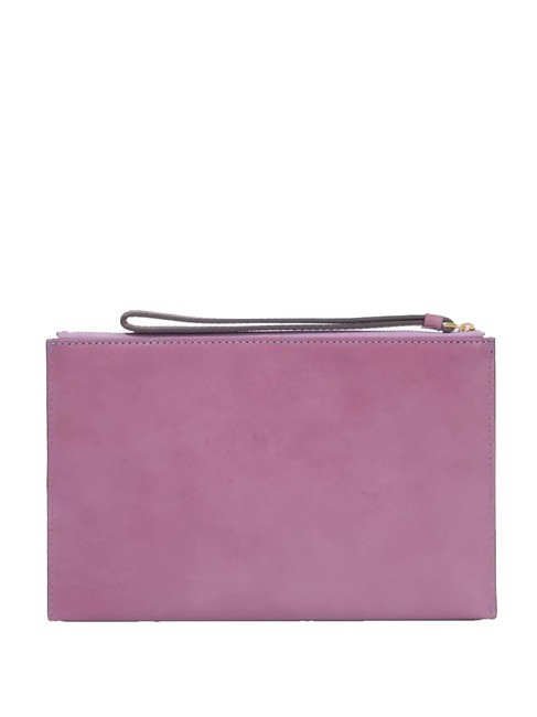 LUCREZIA Pochette en cuir mauve avec de l'or - Sacs pour Femme