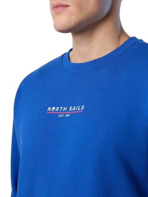 BASIC Sweat-shirt en coton avec lettrage logo surf bleu - Pulls molletonnés