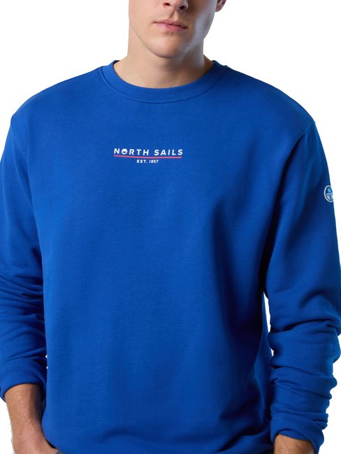 BASIC Sweat-shirt en coton avec lettrage logo surf bleu - Pulls molletonn&eacute;s