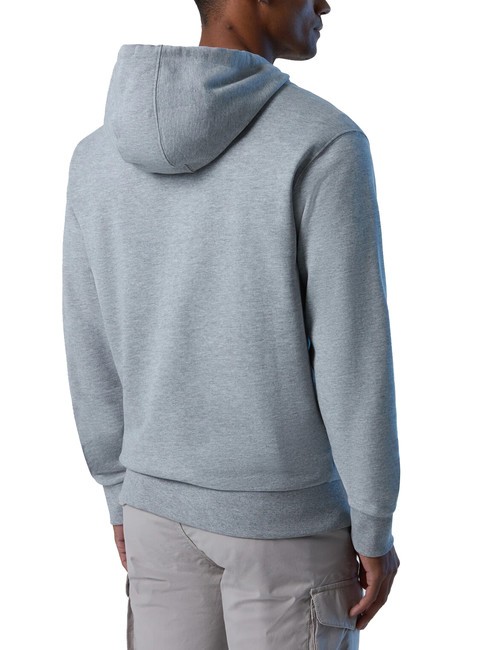 BASIC Sweat à capuche imprimé logo gris mélangé - Pulls molletonnés