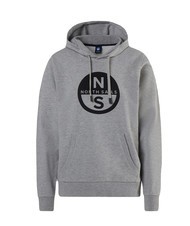 NORTH SAILS BASIC Sweat à capuche imprimé logo gris mélangé - Pulls molletonnés - 4
