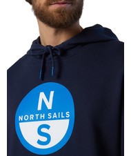 NORTH SAILS BASIC Sweat à capuche imprimé logo bleu marine - Pulls molletonnés - 4