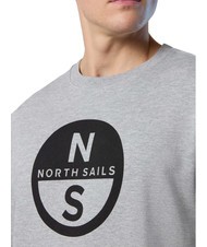 NORTH SAILS BASIC Sweat-shirt &agrave; col rond avec logo imprim&eacute; gris m&eacute;lang&eacute; - Pulls molletonn&eacute;s - 3