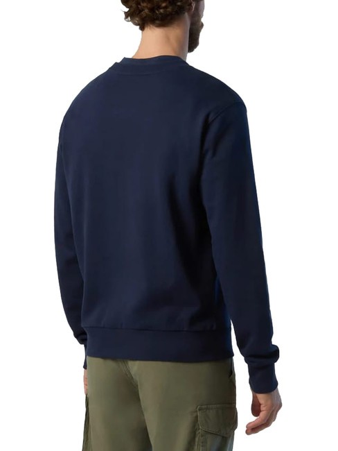 BASIC Sweat-shirt à col rond avec logo imprimé bleu marine - Pulls molletonnés