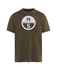NORTH SAILS BASIC T-shirt en coton imprim&eacute; logo olives poussi&eacute;reuses - T-shirt - 3