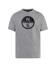 NORTH SAILS BASIC T-shirt en coton imprimé logo gris mélangé - T-shirt - 4
