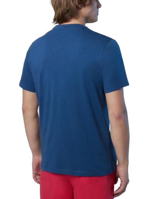 BASIC T-shirt en coton imprimé logo jean foncé - T-shirt