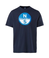 NORTH SAILS BASIC T-shirt en coton imprimé logo bleu marine - T-shirt - 4