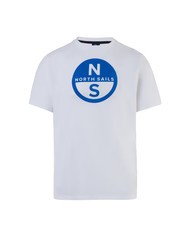 NORTH SAILS BASIC T-shirt en coton imprimé logo blanc - T-shirt - 4