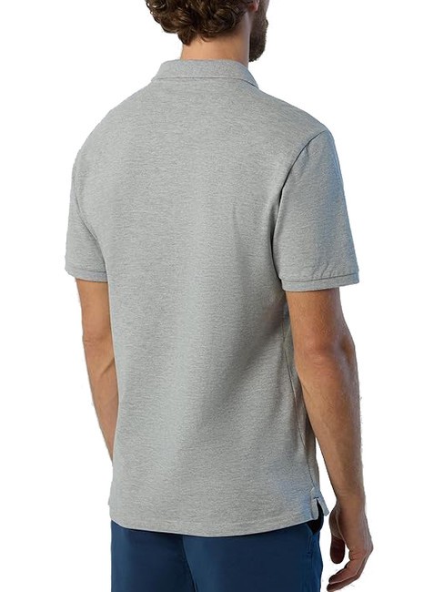 BASIC Polo &agrave; manches courtes en coton gris m&eacute;lang&eacute; - chemise polo