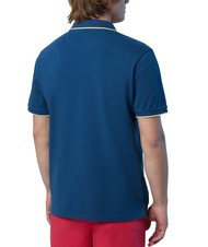 NORTH SAILS COLLAR STRIPED Polo à manches courtes en coton jean foncé - chemise polo - 2
