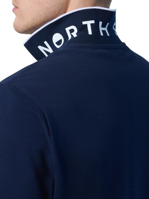 COLLAR STRIPED Polo à manches courtes en coton bleu marine - chemise polo