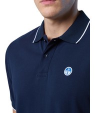 NORTH SAILS COLLAR STRIPED Polo &agrave; manches courtes en coton bleu marine - chemise polo - 3