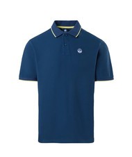 NORTH SAILS COLLAR STRIPED Polo &agrave; manches courtes en coton jean fonc&eacute; - chemise polo - 4