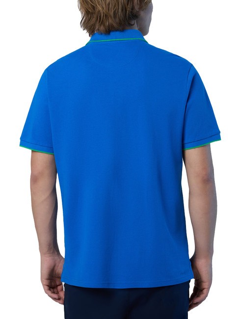 COLLAR STRIPED Polo à manches courtes en coton Royal - chemise polo