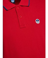 NORTH SAILS COLLAR STRIPED Polo à manches courtes en coton rouge - chemise polo - 3