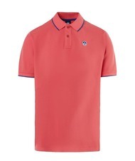 NORTH SAILS COLLAR STRIPED Polo &agrave; manches courtes en coton corail calypso - chemise polo - 3