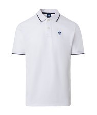 NORTH SAILS COLLAR STRIPED Polo &agrave; manches courtes en coton blanc - chemise polo - 3