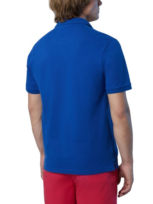 BASIC Polo à manches courtes en coton océan bleu - chemise polo