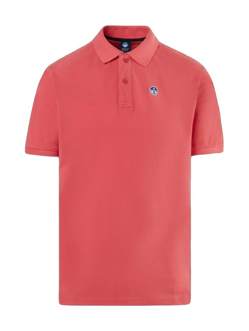 BASIC Polo à manches courtes en coton corail calypso - chemise polo